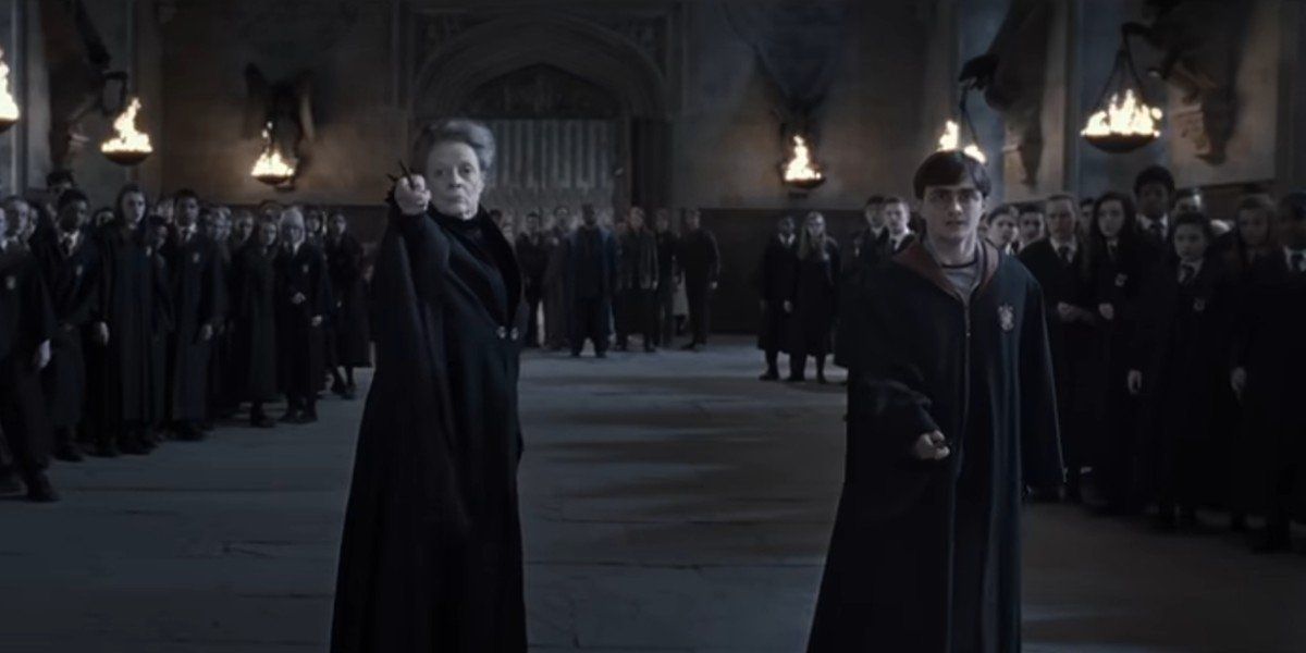  Maggie Smith and Daniel Radcliffe in Harry Potter 