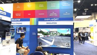 The DVIGear racing modulator at the SDVoE Alliance booth was a big hit with fans. 