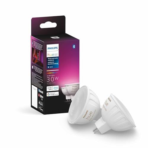 MR16 LED smart bulb (2 Pack), White and color ambiance