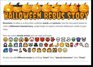 Halloween rebus story