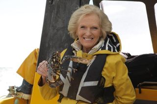 Mary Berry goes fishing for her new TV show, Mary Berry's Foolproof Cooking