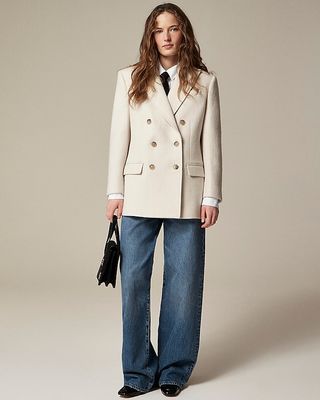 Tailored Peacoat in Italian Wool-Blend Melton