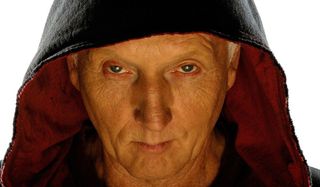 Saw Tobin Bell with his infamous red and black hood
