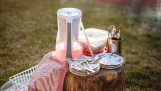 Dirty camping dishes to be washed