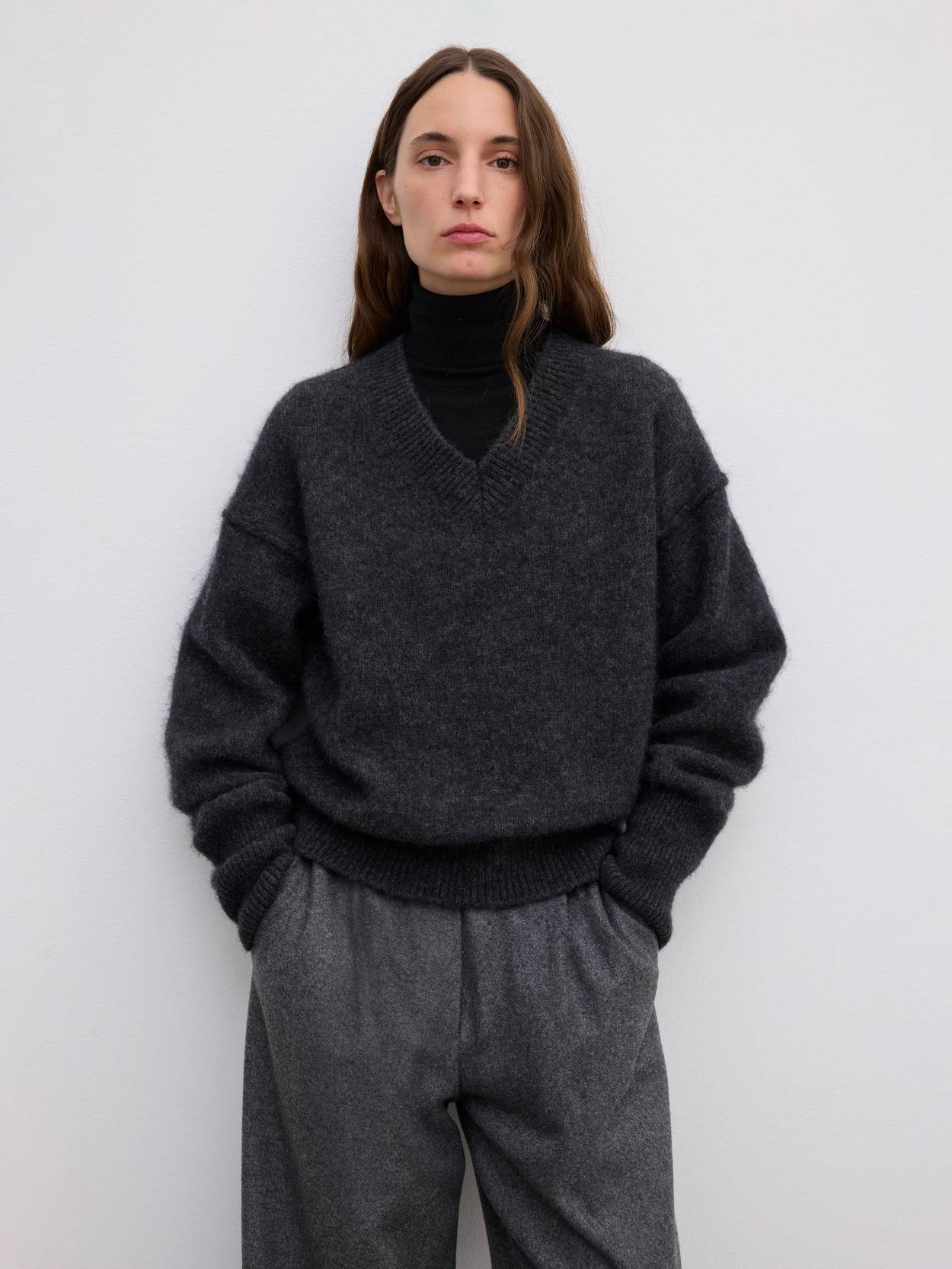 V-Neck Alpaca Knit