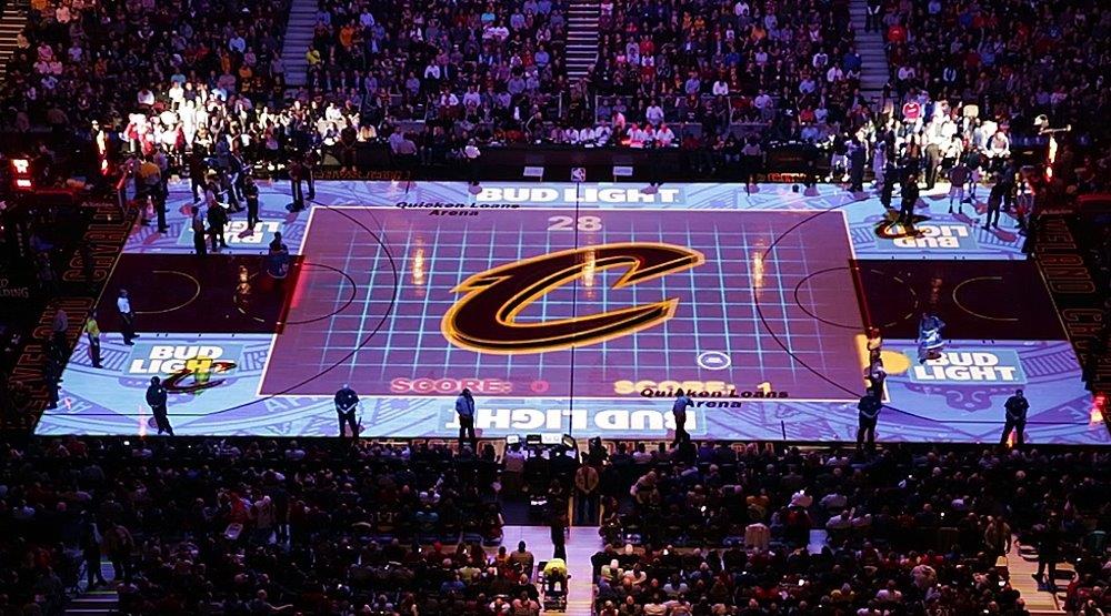 Christie Pandoras Box Drives Interactive Projection for NBA Champion Cavaliers