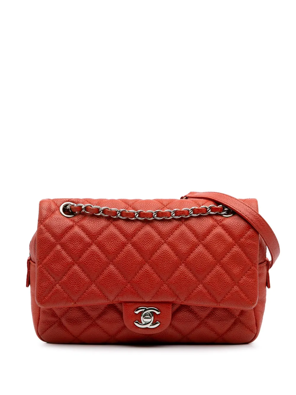 Chanel Pre-Owned 2015-2016 Medium Quilted Caviar Easy Flap Shoulder Bag | One Size