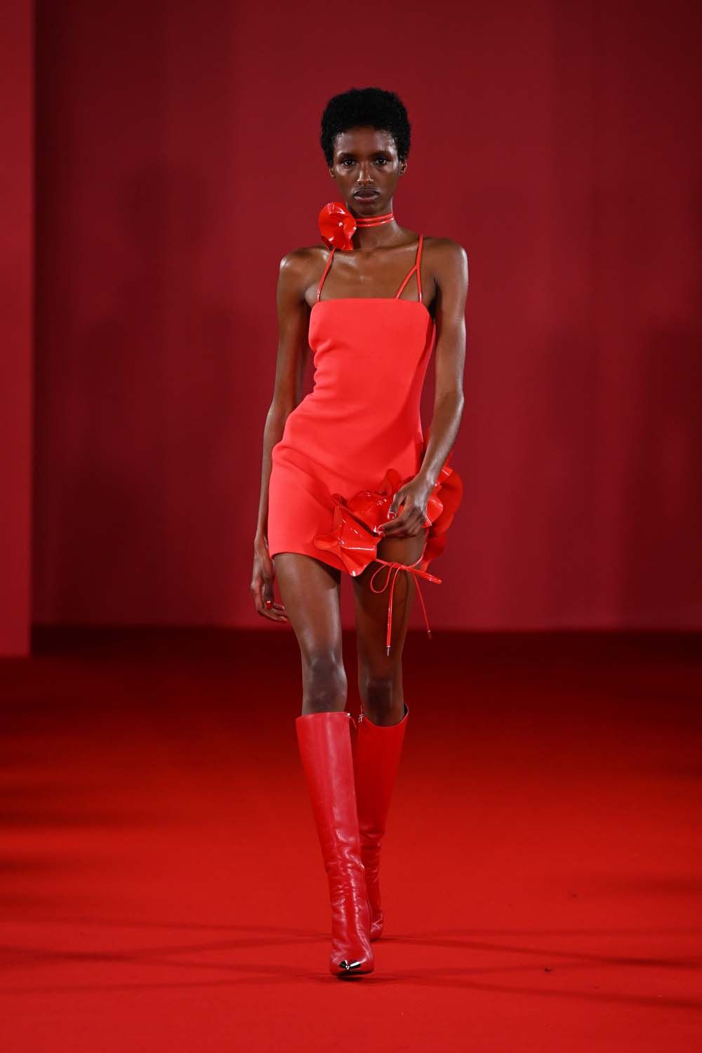 on the runway at London Fashion Week AW23