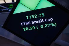 FTSE UK small-cap index display