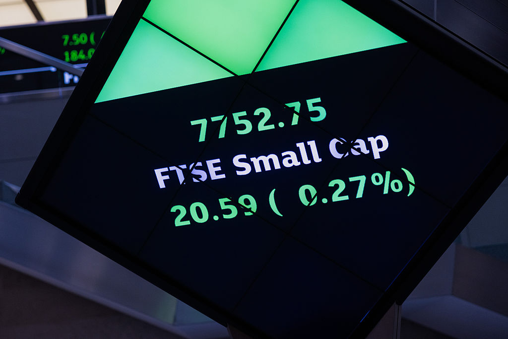 FTSE UK small-cap index display