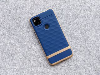 Caseology Parallax Pixel 4a Navy With Gold