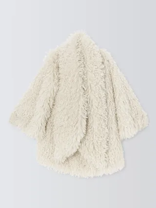 John Lewis X A.w.a.k.e. Mode Faux Fur Scarf Coat, Off White