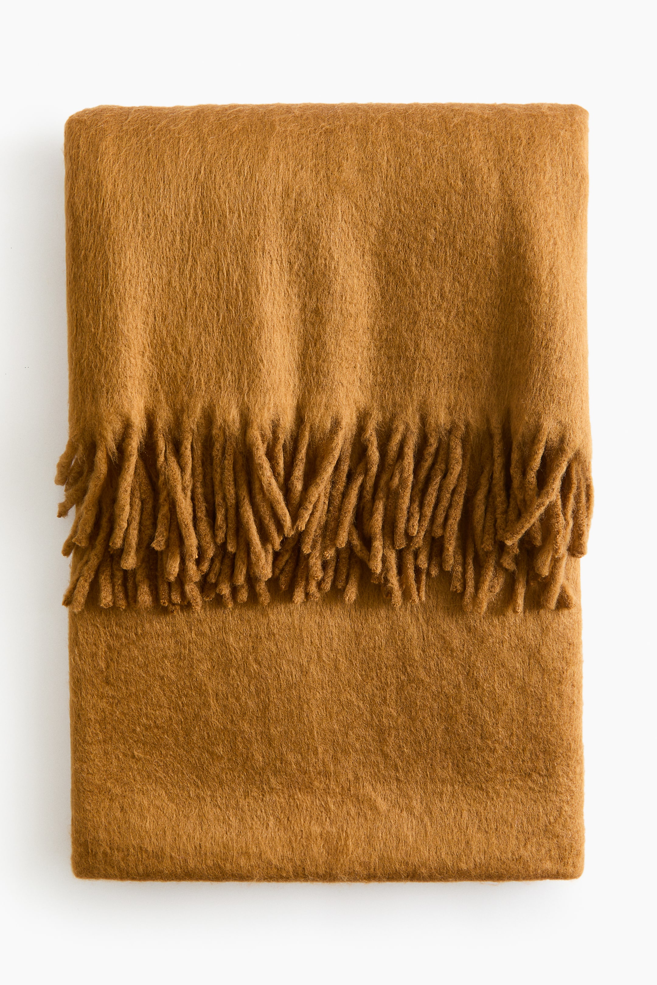Fringed Blanket - Mustard Yellow