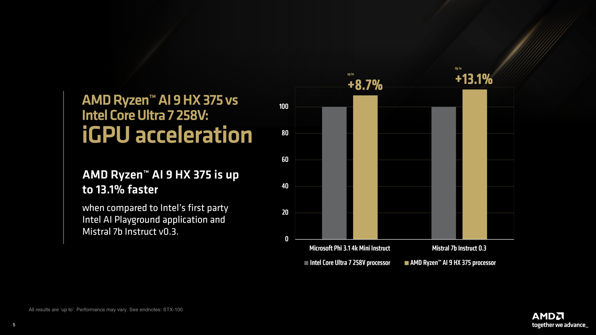 AMD Intel Playground iGPU vs iGPU performance