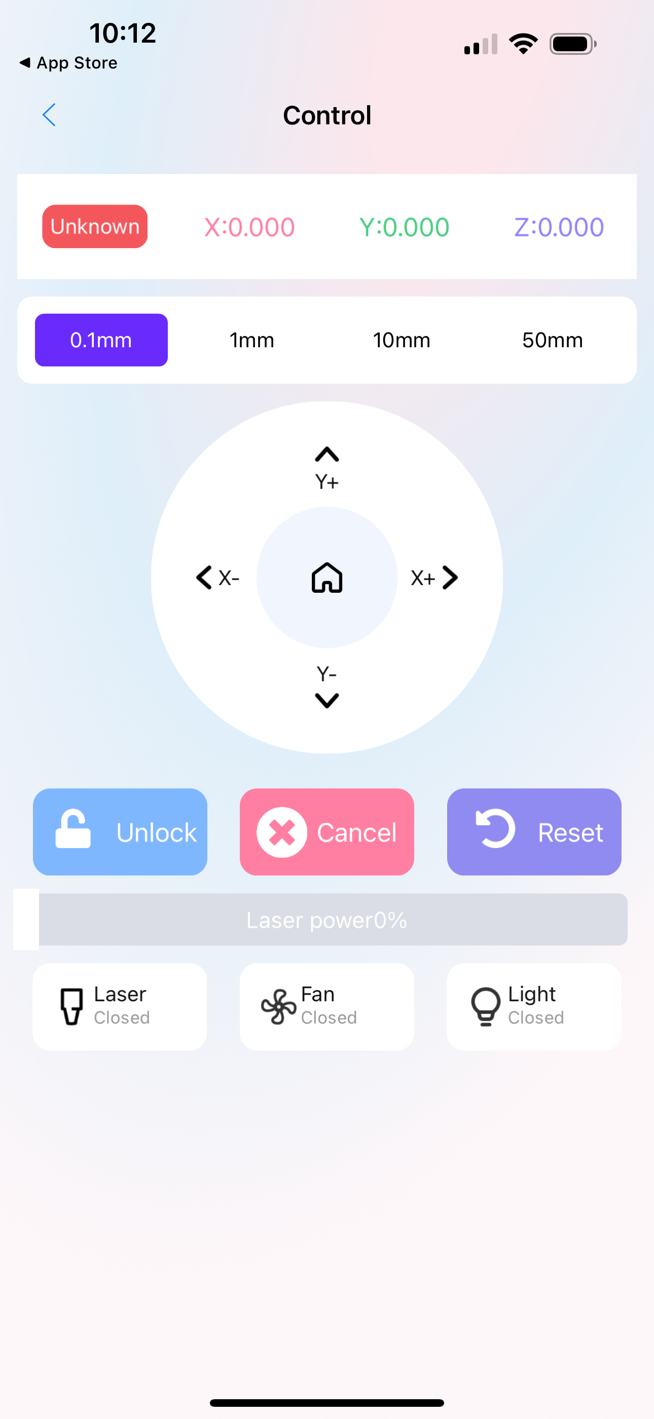 The Algo laser app