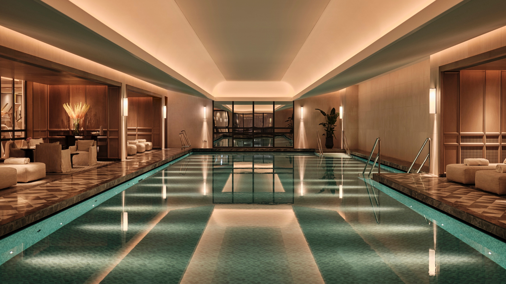 The indoor swimming pool at The Chancery Rosewood