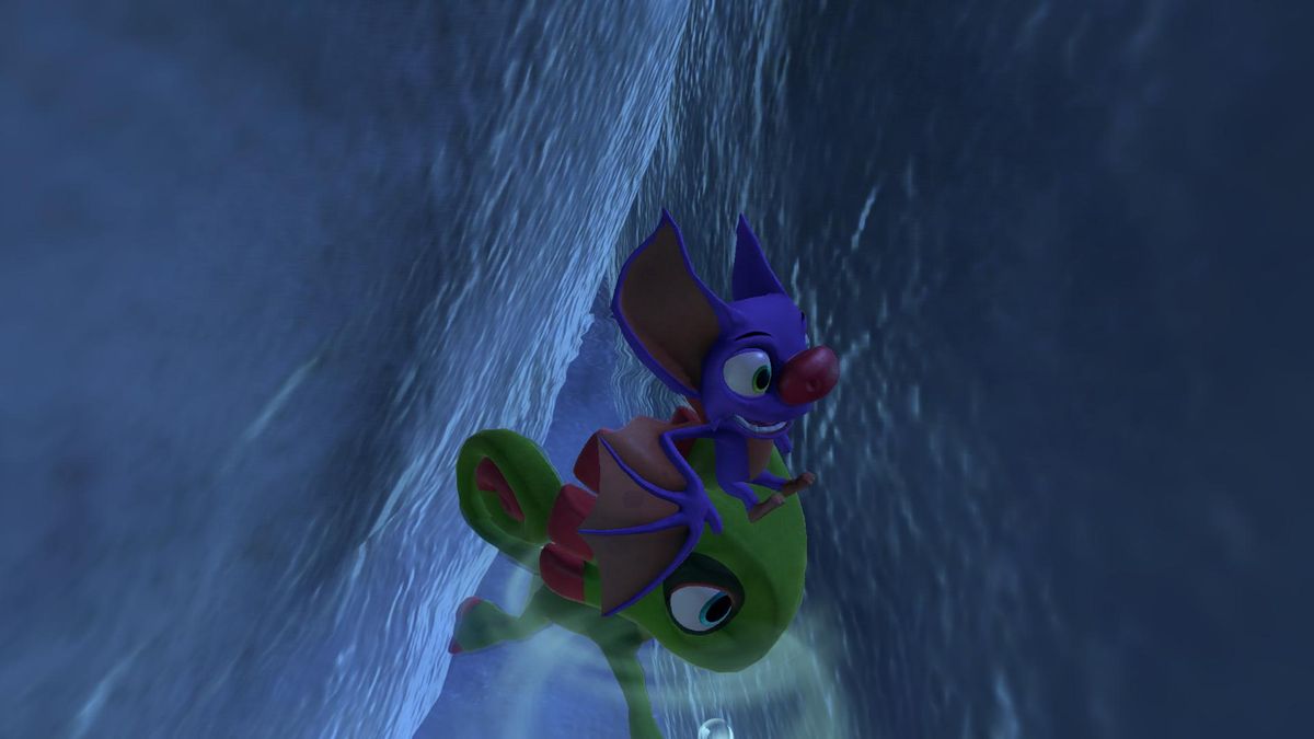 This sort of angle, as I've said, happens a lot. I found a nook in an underwater cave, so I investigated. It was just a crack in the boundary walls, and a big bummer for me.