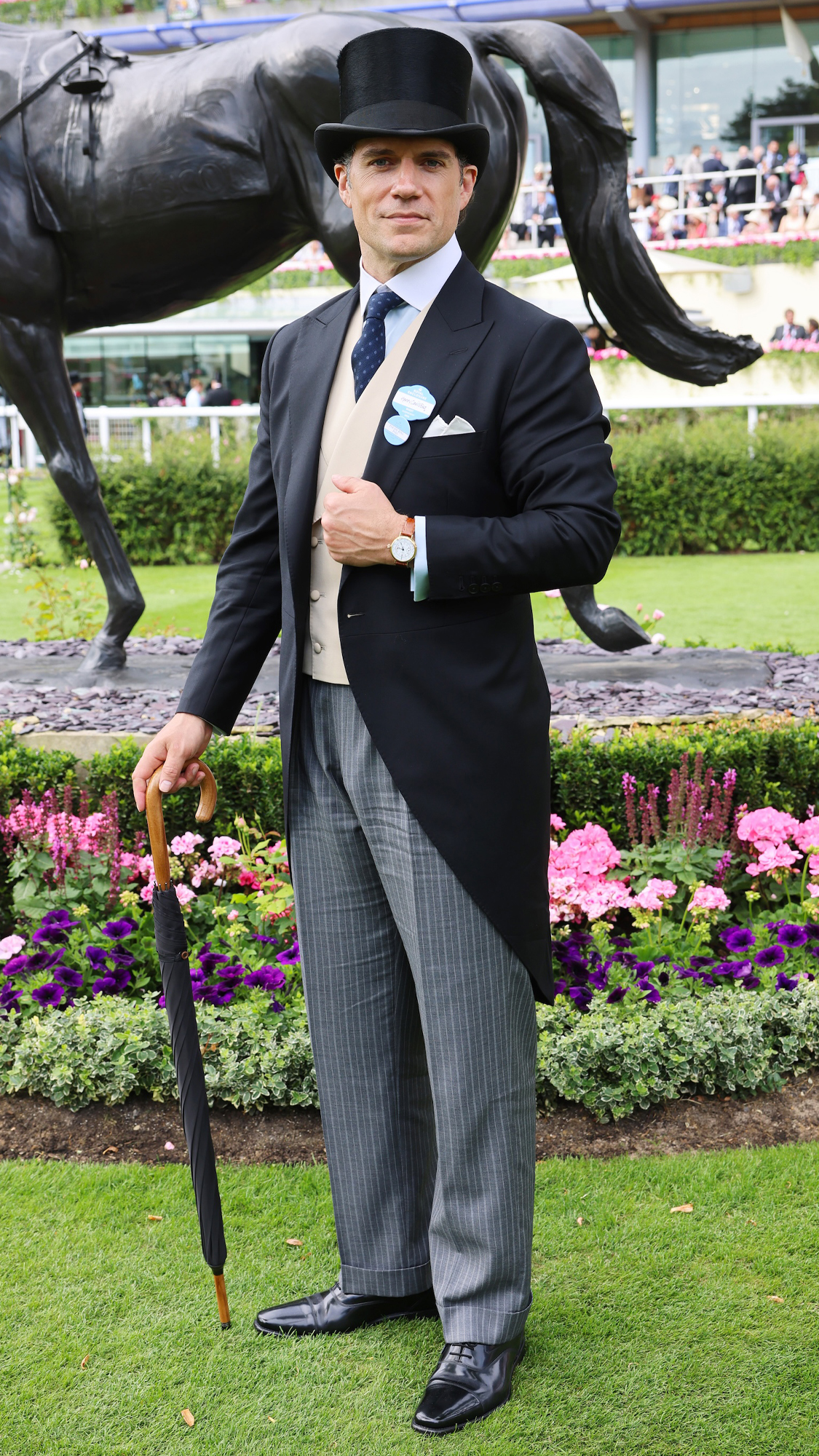 ASCOT, ENGLAND - JUNE 17: Henry Cavill attends Day 2 of Royal Ascot at Ascot, Royal Borough of Windsor and Maidenhead on June 17, 2026 in Ascot, England.