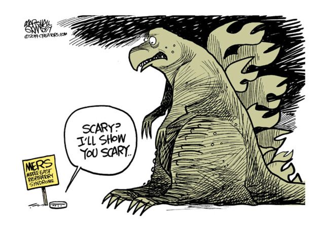 Editorial cartoon MERS virus