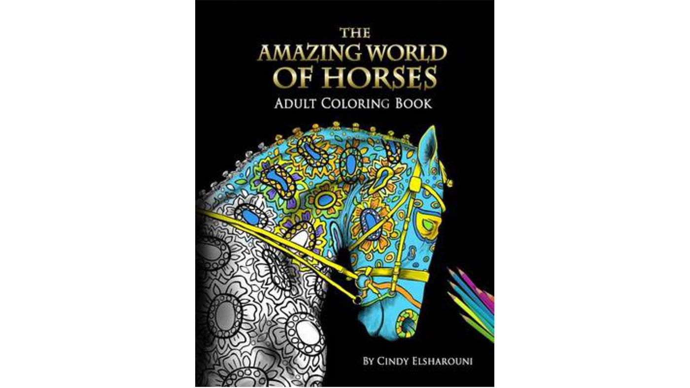 The Amazing World of Horses adult colouring book