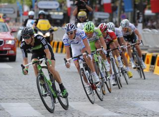 Ben Swift heads final escape, Tour de France 2011, stage 21