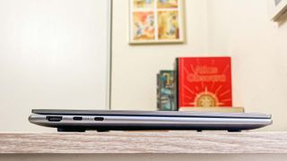 Lenovo slim 7 review unit on desk