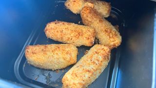 Air fried croquettes in the air fryer