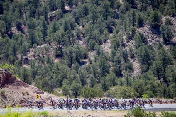 Climbing up to the second feed zone.