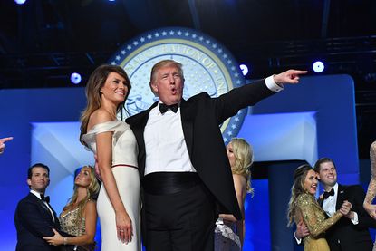 President Trump dances at the Freedom Ball.
