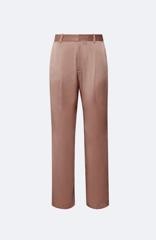 Lapointe Satin Tapered Pleated Pant