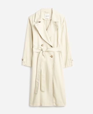 Madewell Trenchcoat mit Gürtel aus drapiertem Twill