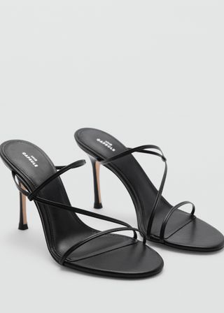 Heeled Leather Sandals With Straps