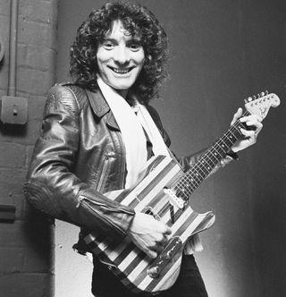 Albert Lee, pictured in 1979 holding a Fender Telecaster
