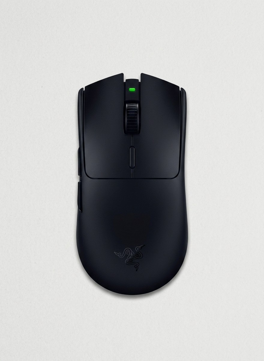 A Razer Viper V3 HyperSpeed gaming mouse on a grey background