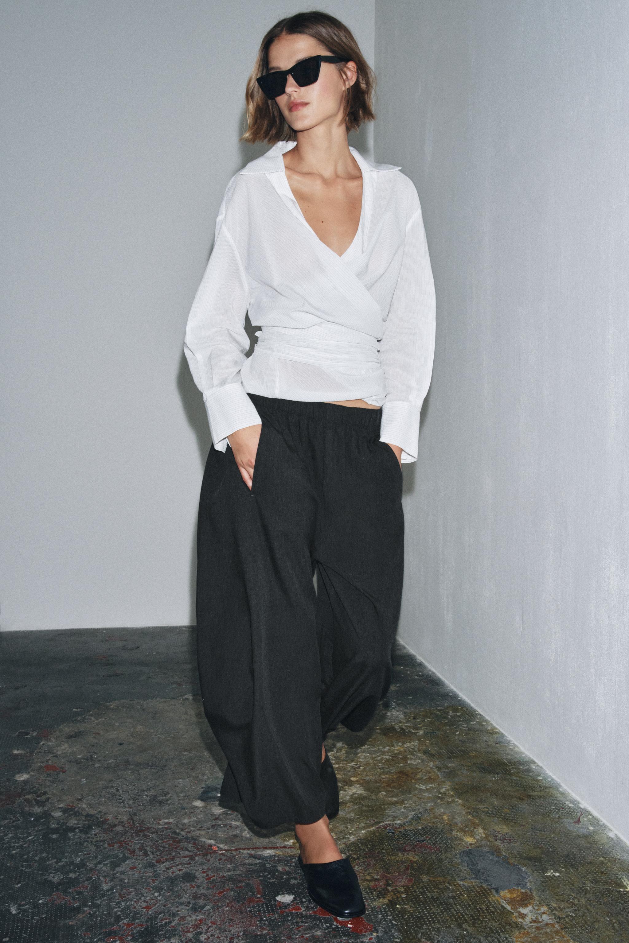 Volume Flowy Trousers With Wool Zw Collection