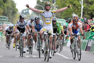 Mark Cavendish (Columbia-HTC) wins stage two in Killarney