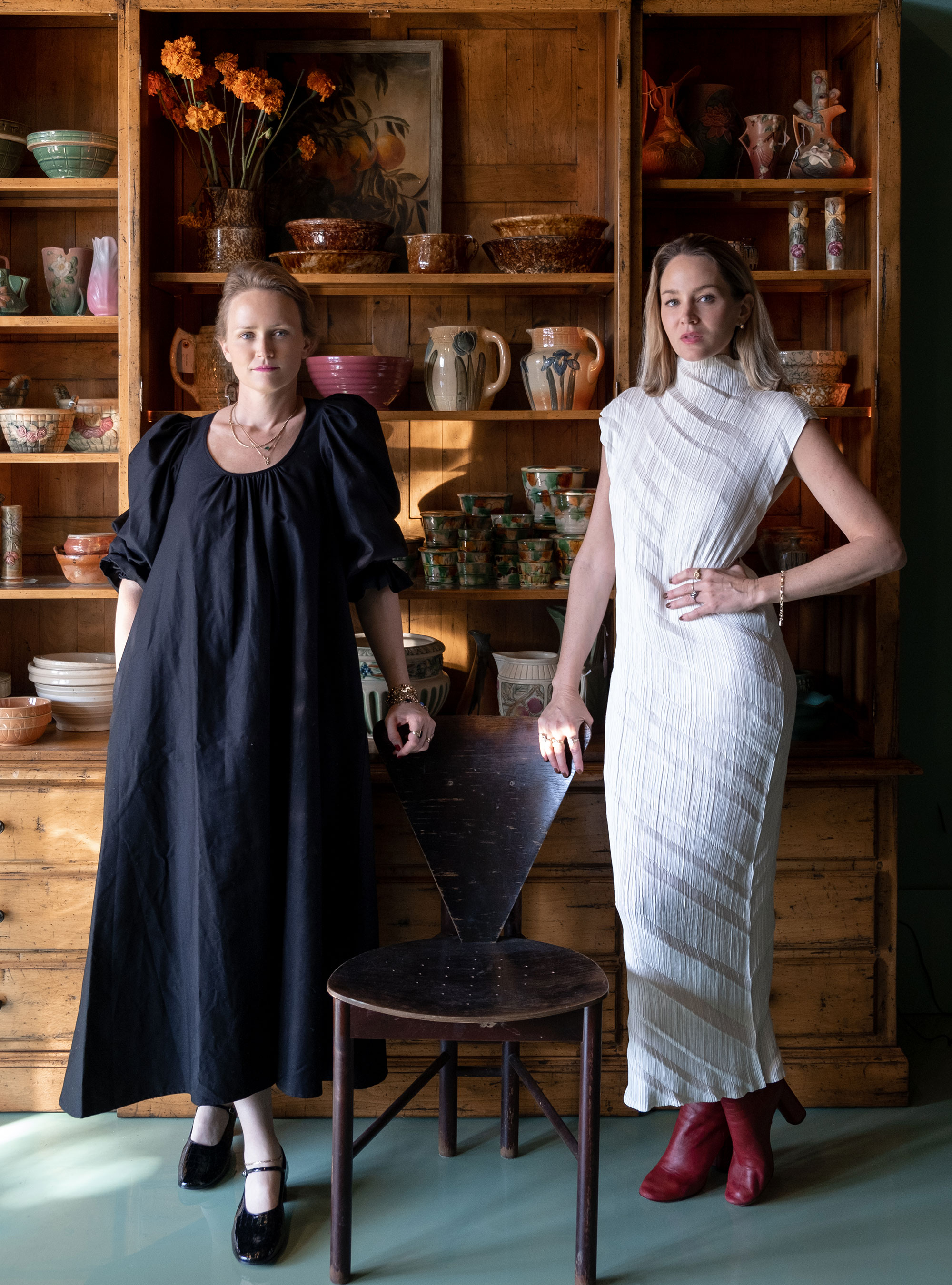 Emily Ward and Louisa Pierce in their showroom in California