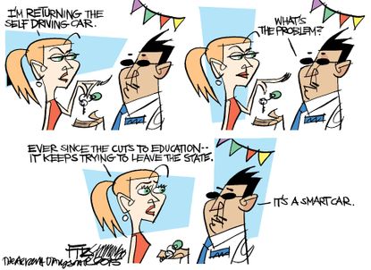 Political cartoon U.S. education