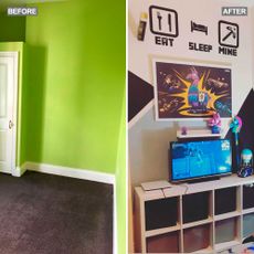 renovation of bedroom to gaming room
