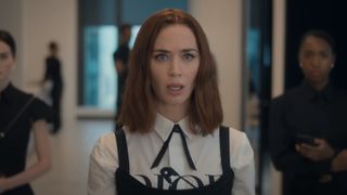 Emily looking shocked in The Devil Wears 2 trailer