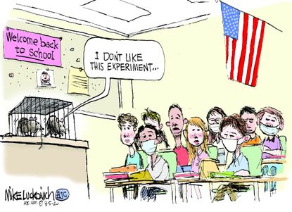 Editorial Cartoon U.S. school reopenings coronavirus&nbsp;