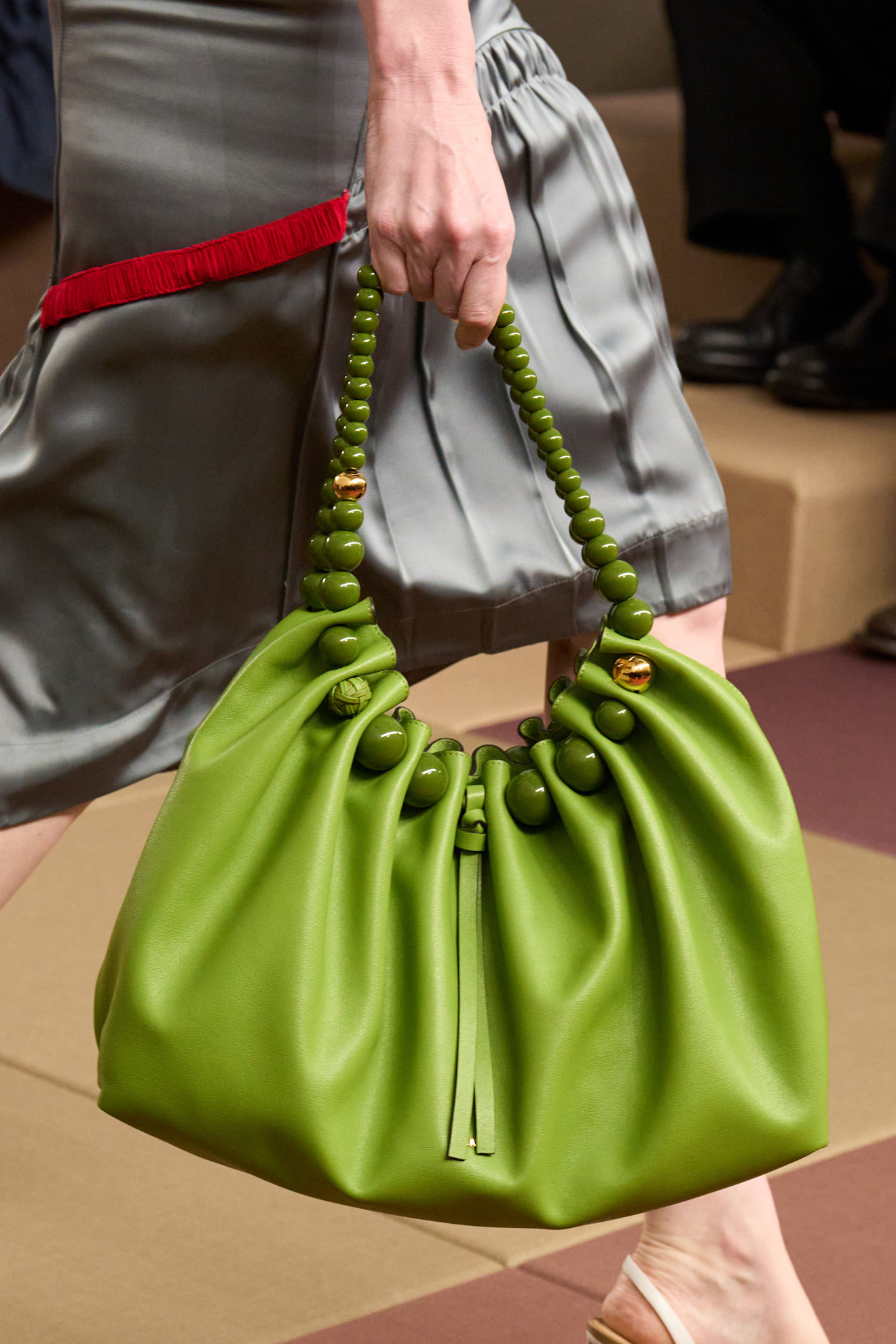 Fendi S/S 26 runway, acid green color trend