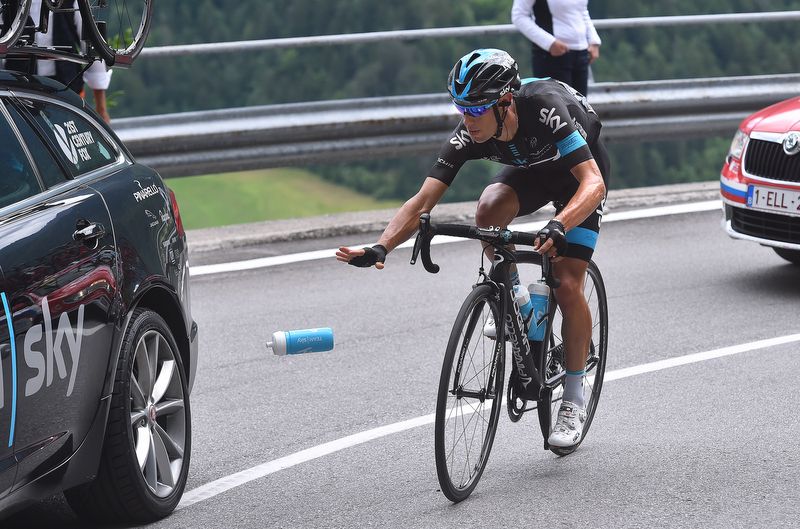 Richie Porte drops his bidon