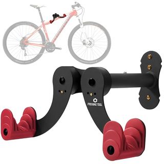 Red and black two pronged bike wall Mount