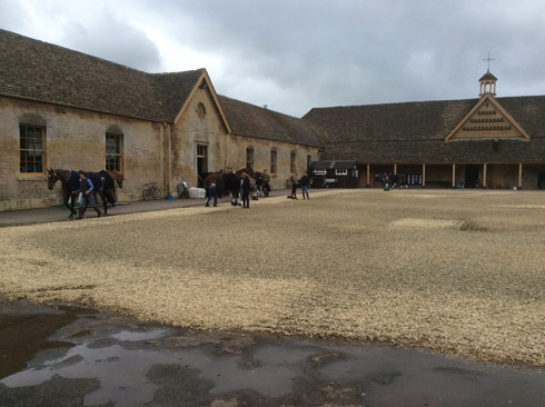Sophie Jenman: in the stables at Badminton 2014