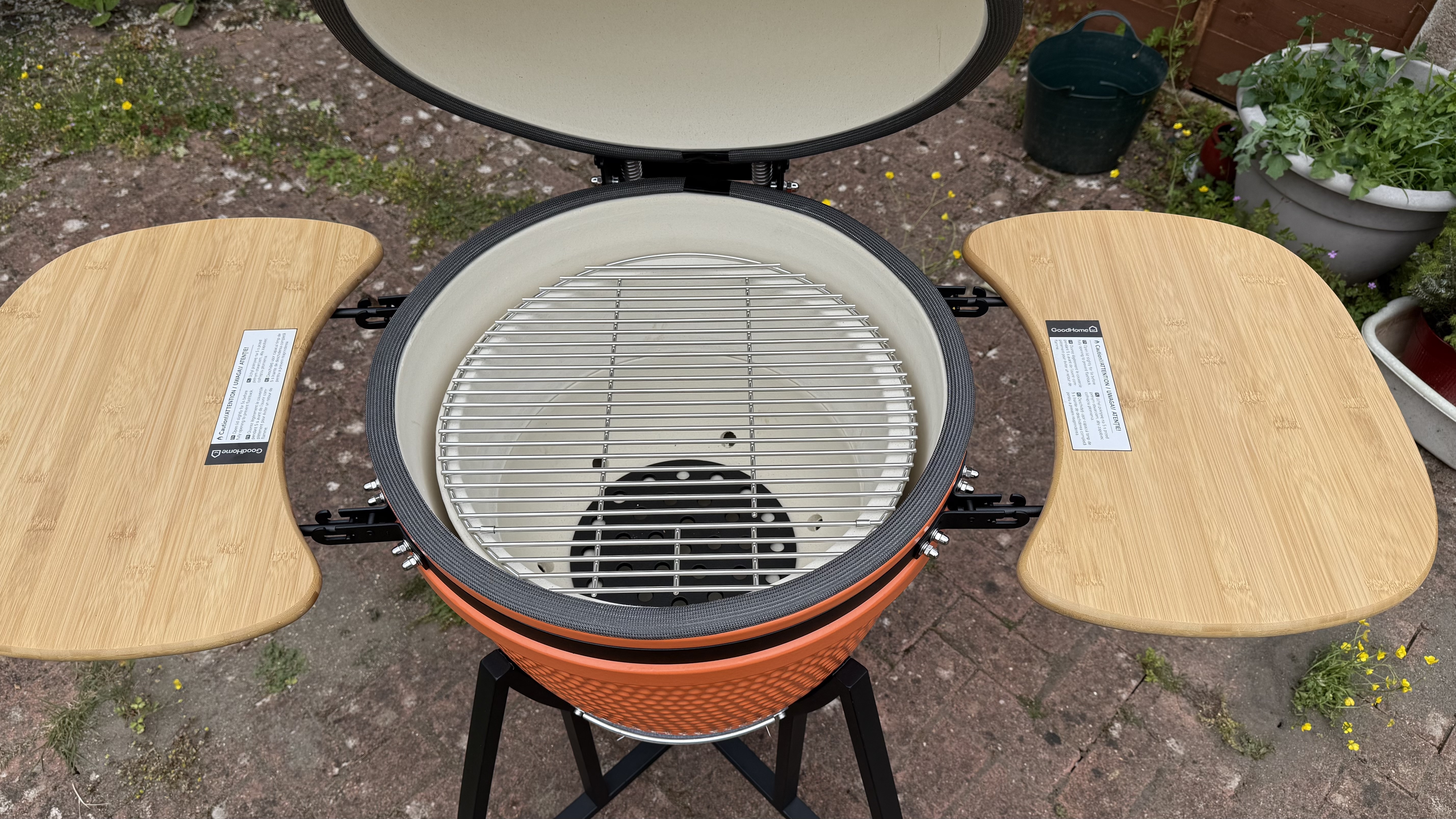 GoodHome Sagami Orange Charcoal Egg BBQ
