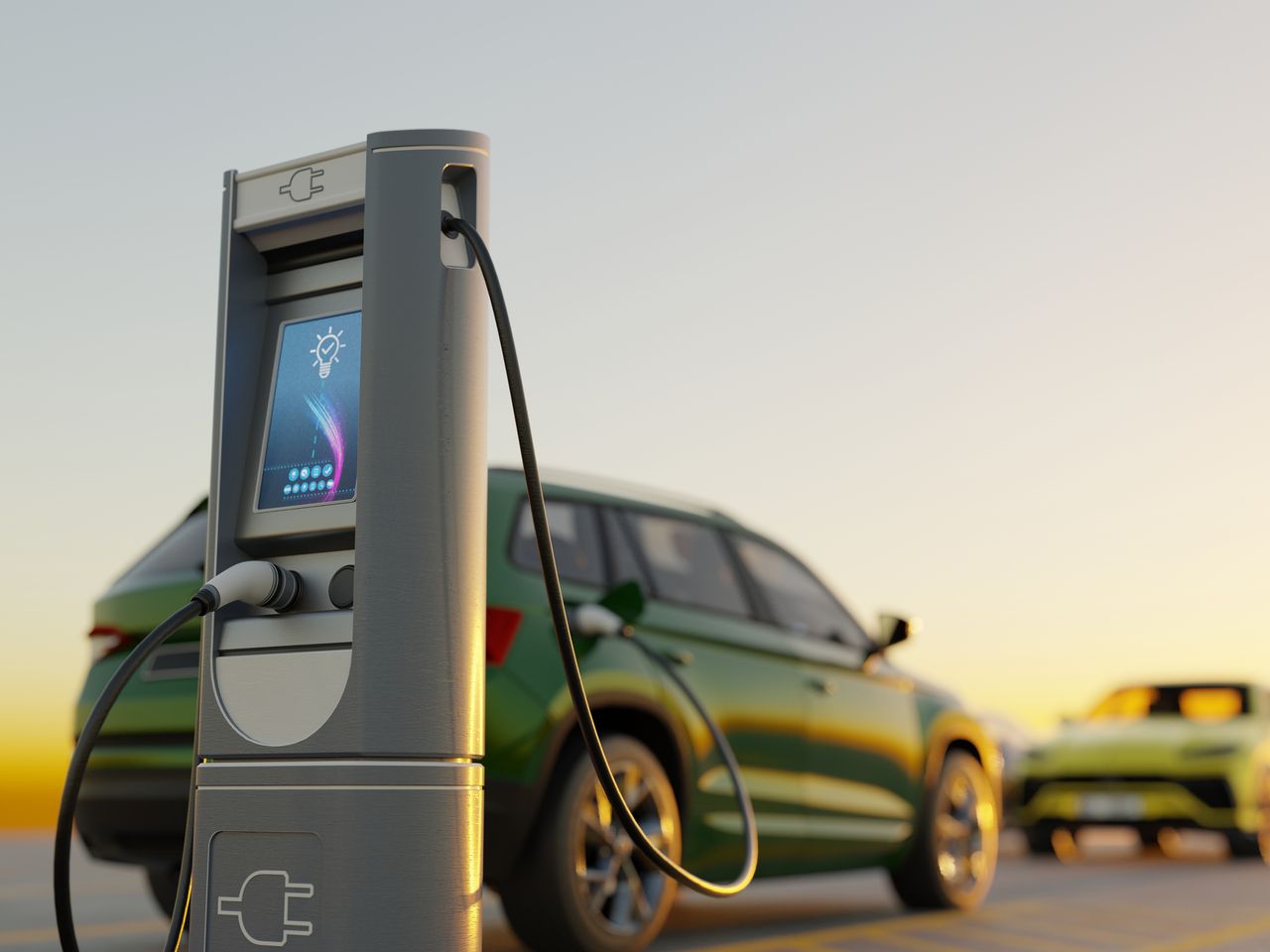 Electric car charging station