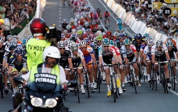 The lead-out trains jockey for position