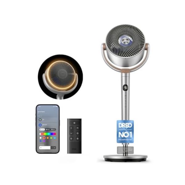 DREO, Dreo 40 Inch Smart RGB Pedestal Fan