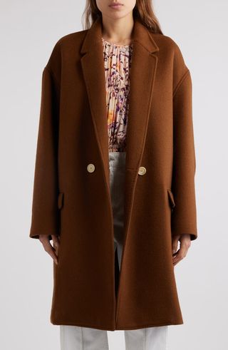 Efegozi Double Breasted Wool Blend Coat